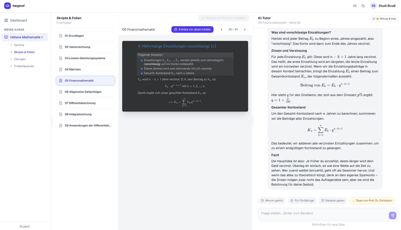 Slide view with context-sensitive AI tutor